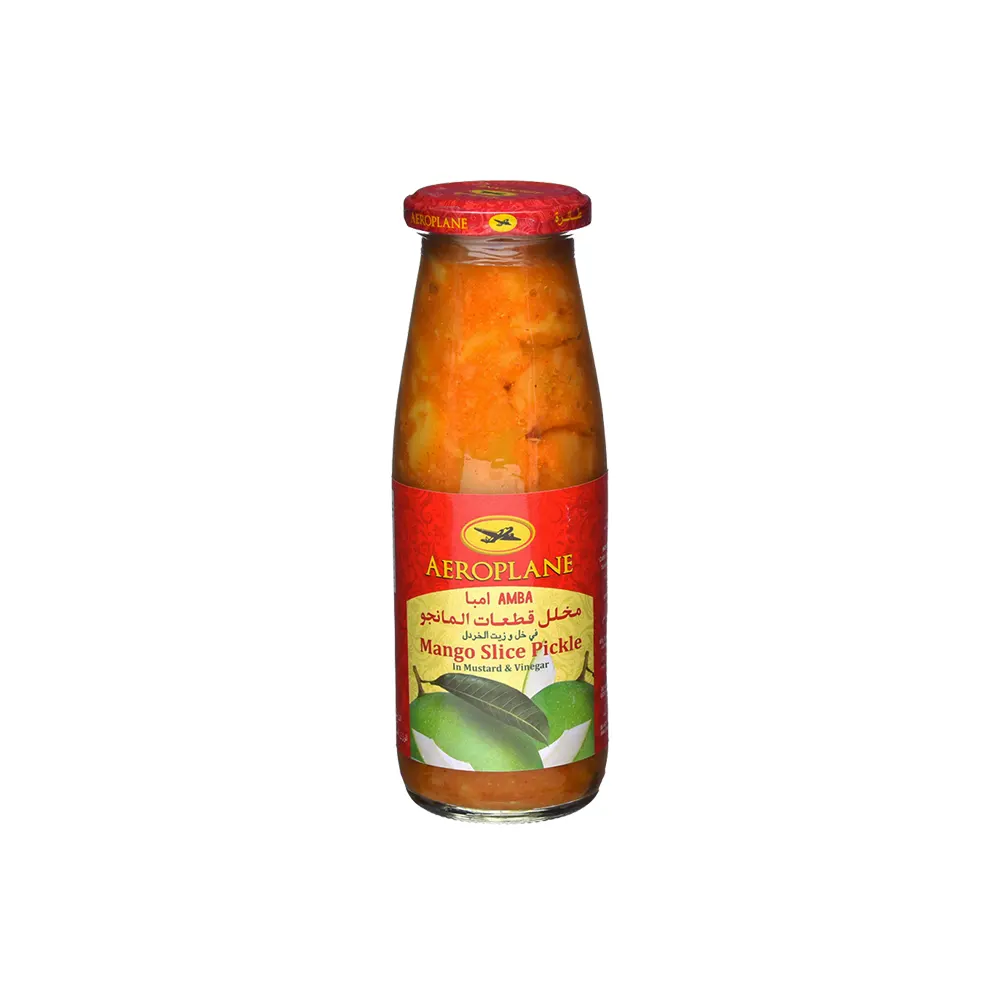 ترشی انبه شيشه خالص طياره 450 گرم AEROPLANE مدل MANGO SLICE PICKLE ترشی انبه شيشه خالص طياره 450 گرم AEROPLANE مدل MANGO SLICE PICKLE