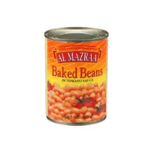 کنسرو لوبيا المزرعه قوطی 400 گرم AL MAZRAA مدل BAKED BEANS