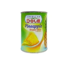 کمپوت آناناس تيکه امريکن دول قوطی 565 گرم Amerlcan Dole مدل Pineapple Broken Slice