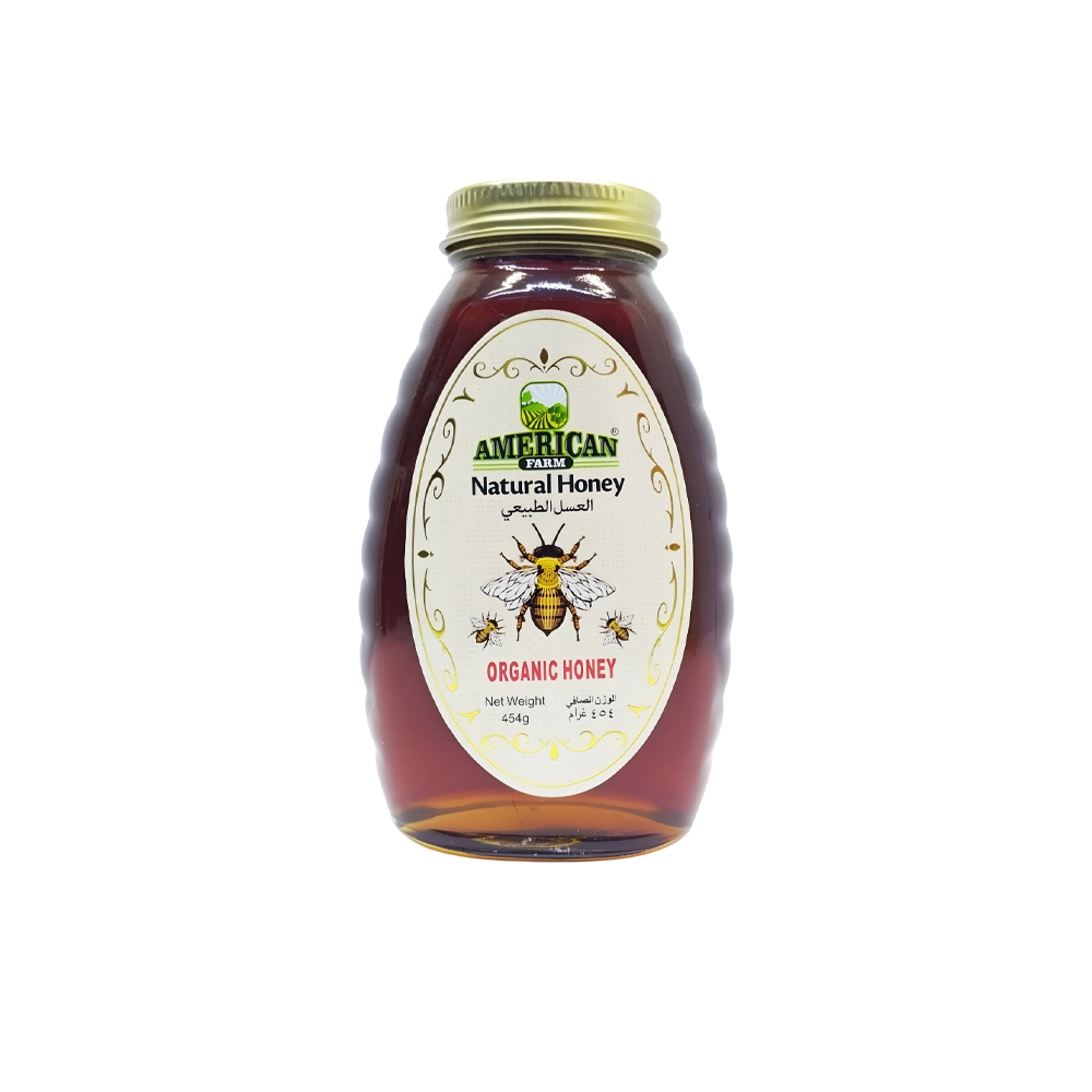 عسل شيشه آمريکن فارم 454 گرم American Farm مدل Organic Honey