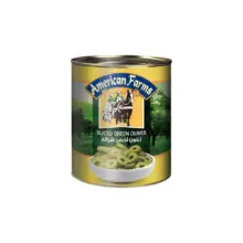 زيتون سبز اسلايس حلب 3 کيلو گرم American Farm مدل Sliced Green Olive