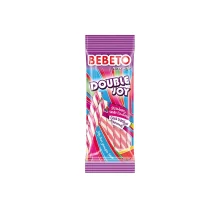پاستيل ببتو لوله ای شکری دبل جوی توت فرنگی و وانيل بسته 75گرمی Bebeto مدل Strawberry & Vanilla