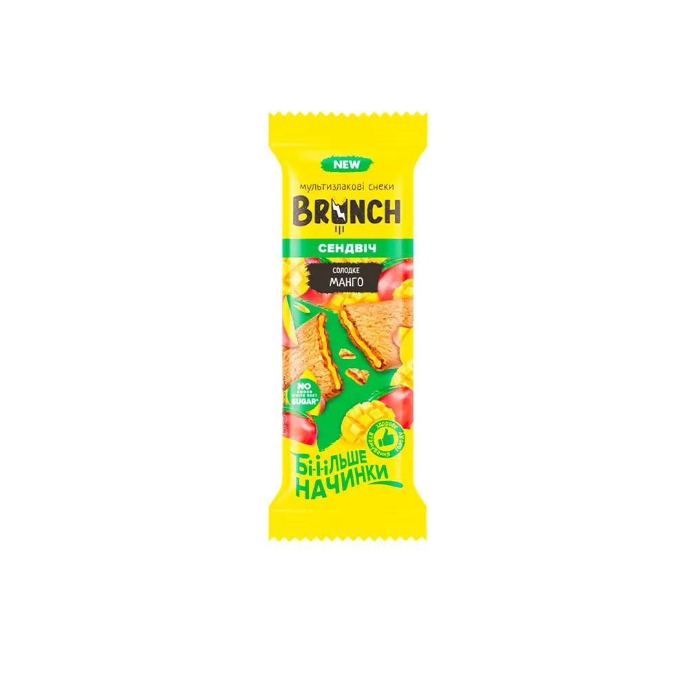 بيسکويت رژيمی برانچ انبه 56 گرمی BRUNCH مدل Sandwich Sweet Mango