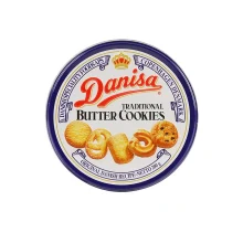 بيسکويت کوکی کره ای دانيسا قوطی فلزی 200 گرم DANISA مدل Butter Cookies