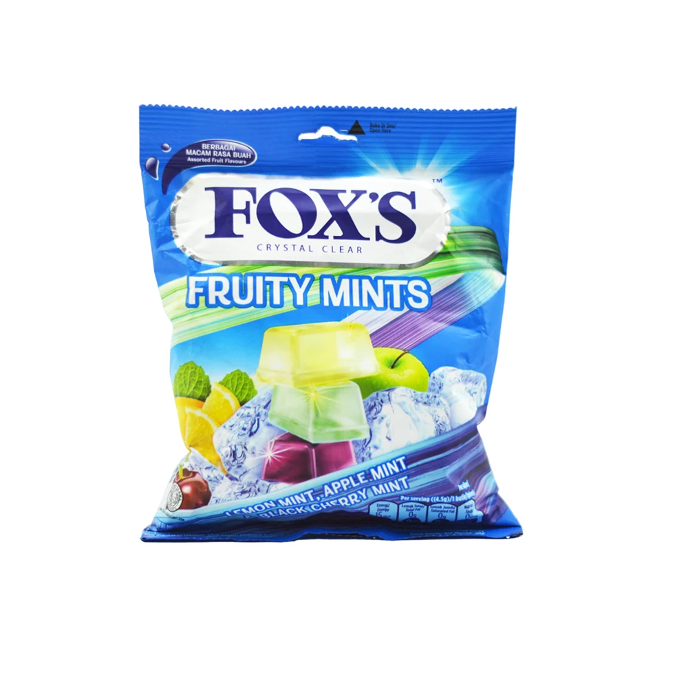 آبنبات کريستالی فوکس ميوه نعناع پاکتی 125 گرم FOX’S مدل Fruity Mints