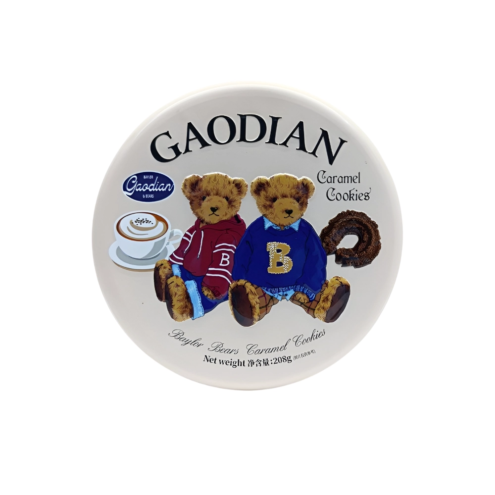بیسکویت کوکی کره ای گائودیان قوطی سفید 208 گرم Gaodian مدل Baylor Bears Caramel Cookies بیسکویت کوکی کره ای گائودیان قوطی سفید 208 گرم Gaodian مدل Baylor Bears Caramel Cookies