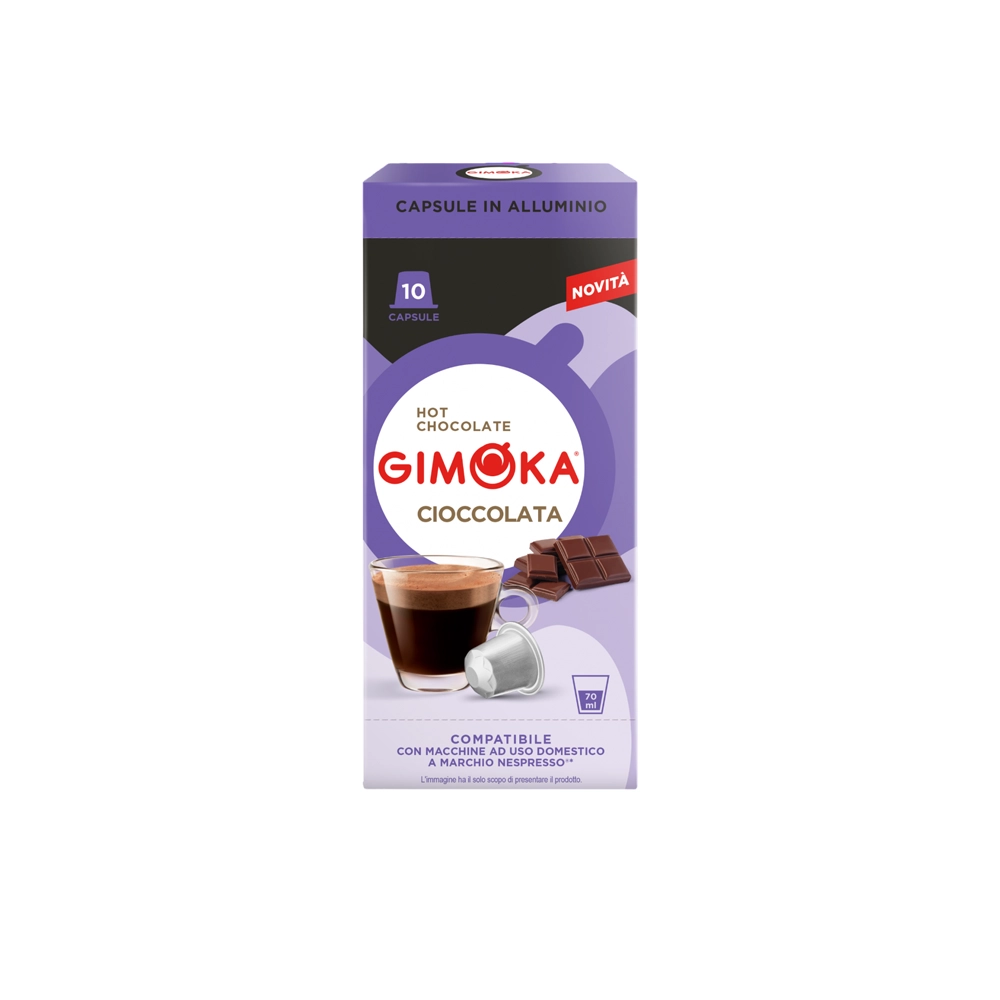 کپسول قهوه نسپرسو شکلات داغ 10عددی جیموکا مدل Gimoka Nespresso Cioccolata