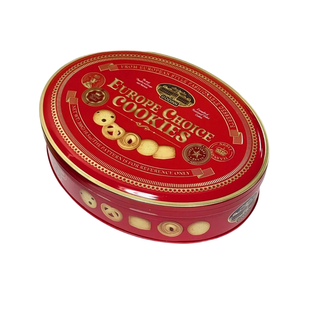 بیسکویت کوکی کره ای گودین قوطی قرمز فلزی 300 گرم Godinn مدل Cookies Europe Choice Butter Cookies بیسکویت کوکی کره ای گودین قوطی قرمز فلزی 300 گرم Godinn مدل Cookies Europe Choice Butter Cookies
