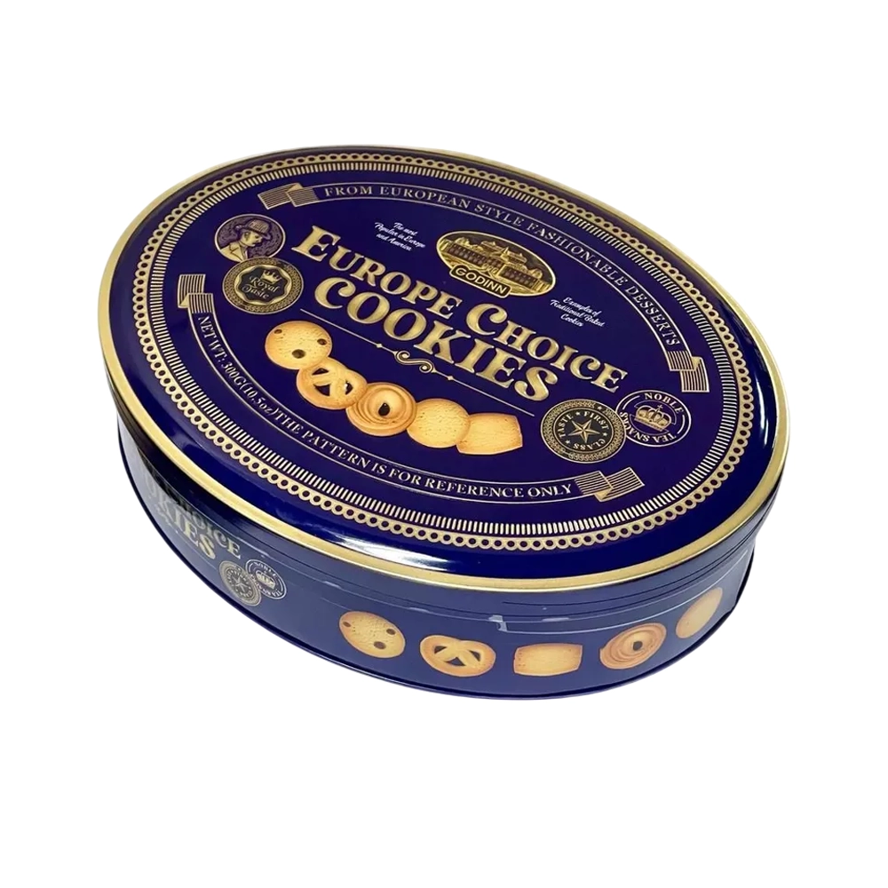 بیسکویت کوکی کره ای گودین قوطی آبی 300 گرم Godinn مدل Europe Choice Cookies Blue