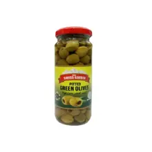 زيتون سبز بدون هسته شيشه 340 گرم Green Swiss Garden مدل Pitted Green Olives