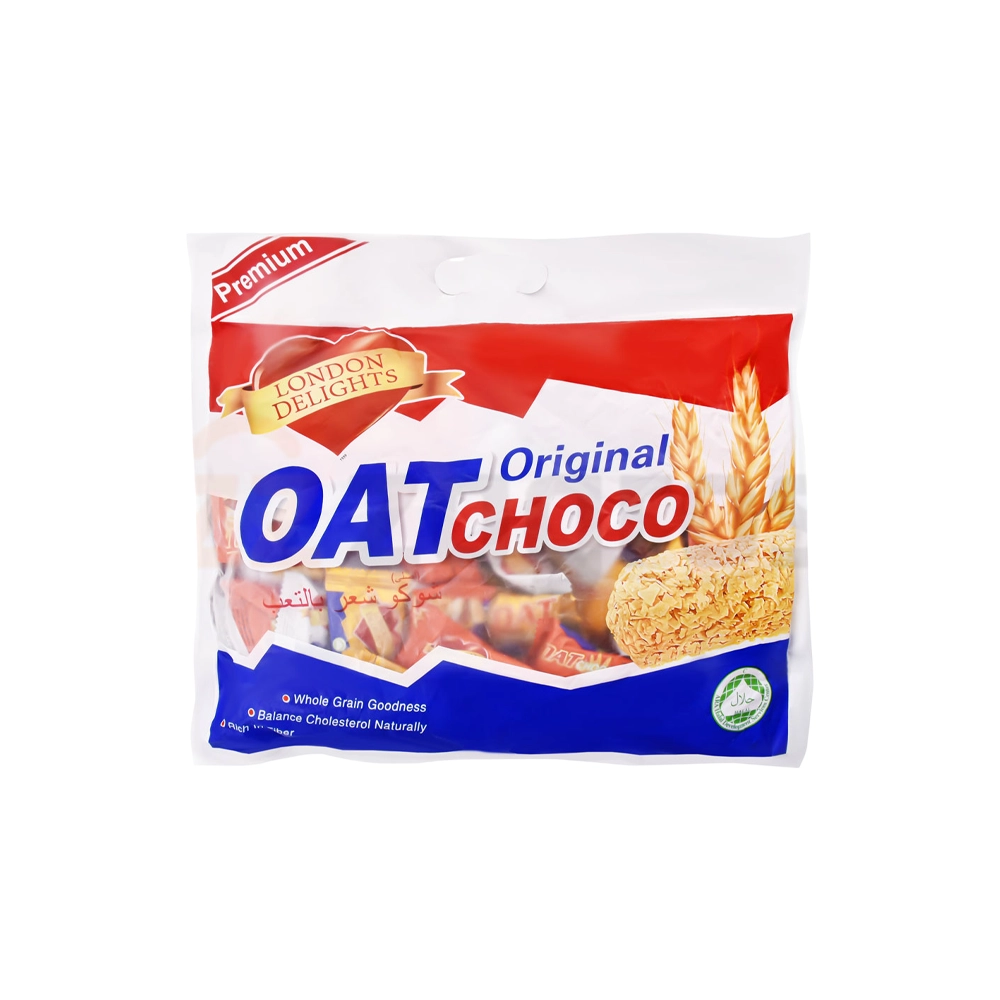 شکلات رژيمی اوت چوکو ميکس شيری و شکلاتی بسته 400 گرم London Delights مدل Oat Choco