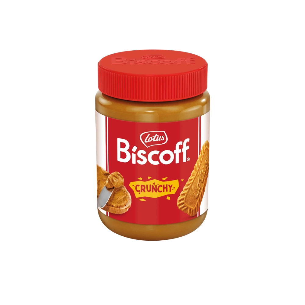کرم بيسکويت لوتوس کرانچی دار شيشه 400 گرم Lotus مدل Biscoff Crunchy