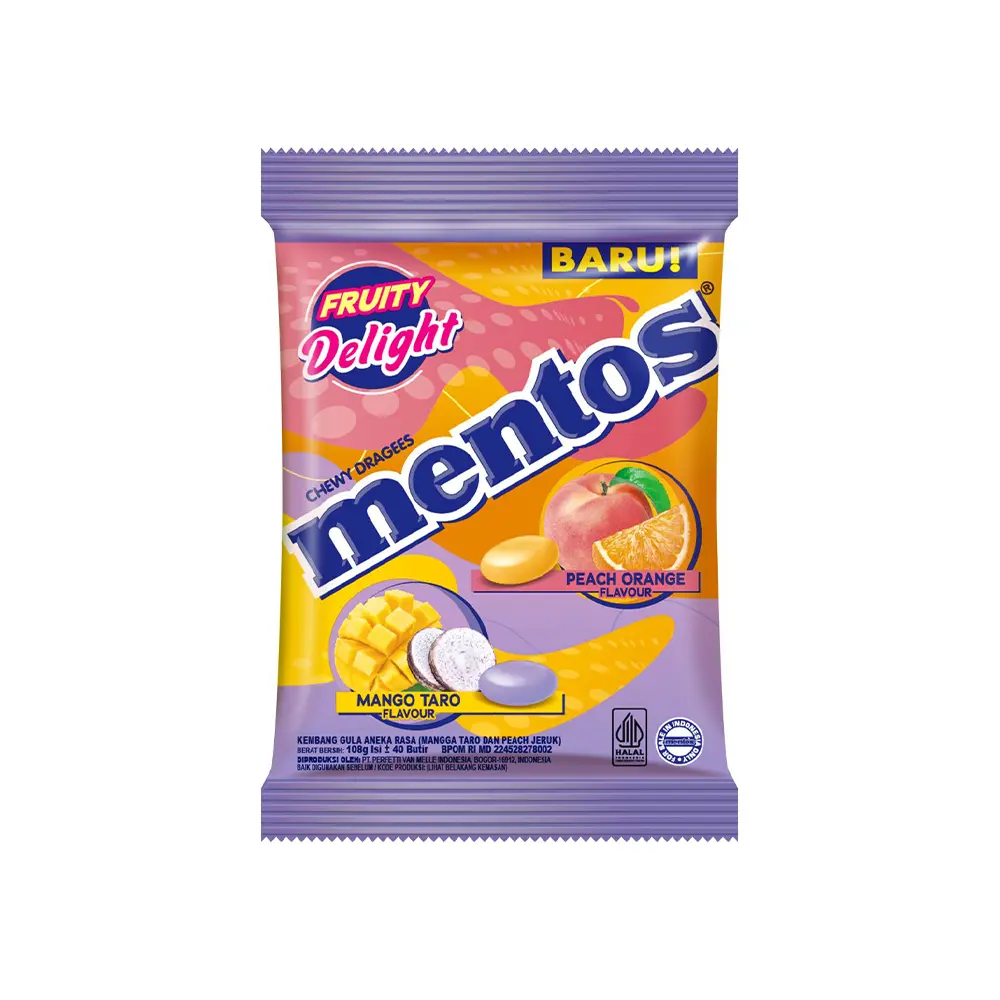 آبنبات دراژه منتوس ميوه ای ديگليت 135 گرمی MENTOS مدل Fruity Delight