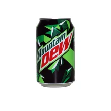 نوشابه گازدار مانتن دوو قوطی 300 ميل DEW مدل Mountain Dew