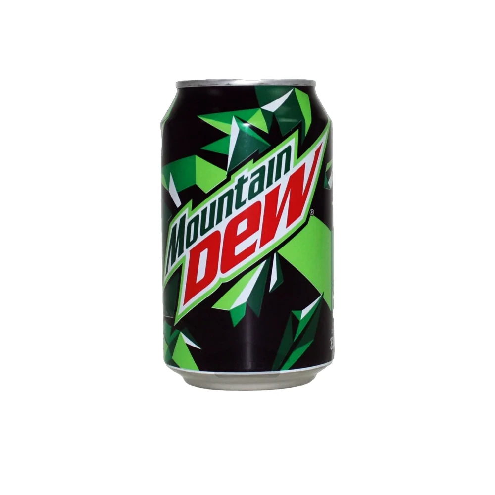 نوشابه گازدار مانتن دوو قوطی 300 ميل DEW مدل Mountain Dew