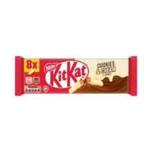 شکلات کیت کت 2 انگشتی نستله کوکی و کرم بسته 8 عددی مدل Nestle Kit Kat 2 Finger Cookies & Cream Chocolate Biscuit Bar 8 Pack