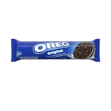 بيسکويت اورئو کم شکر با طعم خامه وانيلی 128 گرمی OREO مدل OREO Chocolate sandwich cookies with vanilla flavored cream