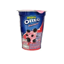 بيسکويت ليوانی توت فرنگی کرم دار اوريو 61.3گرم OREO مدل Mini Oreo Strawberry