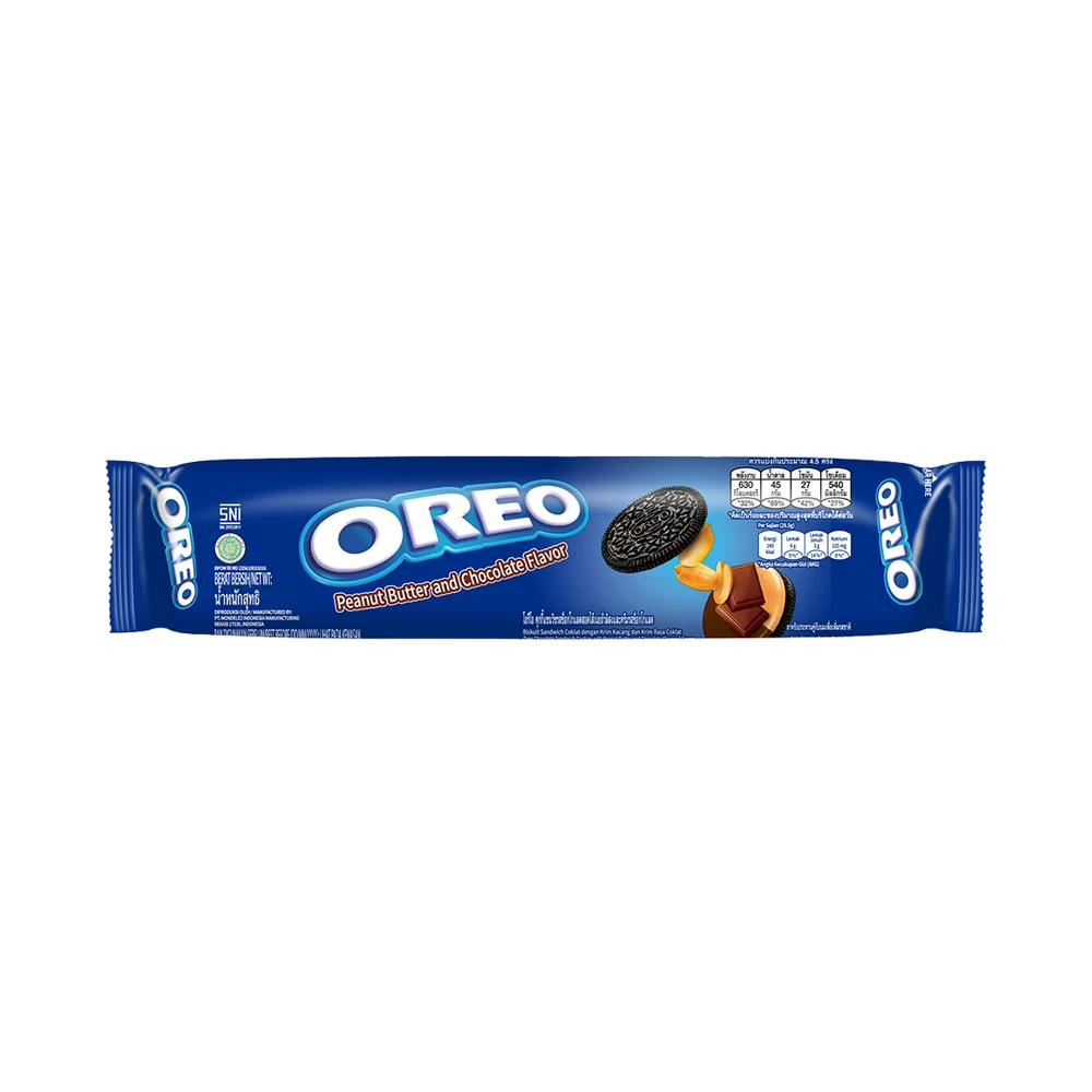 بيسکويت بادام زمينی و شکلات کرم دار اوريو 119.6 گرم OREO مدل Peanut Butter And Chocolate Flavor