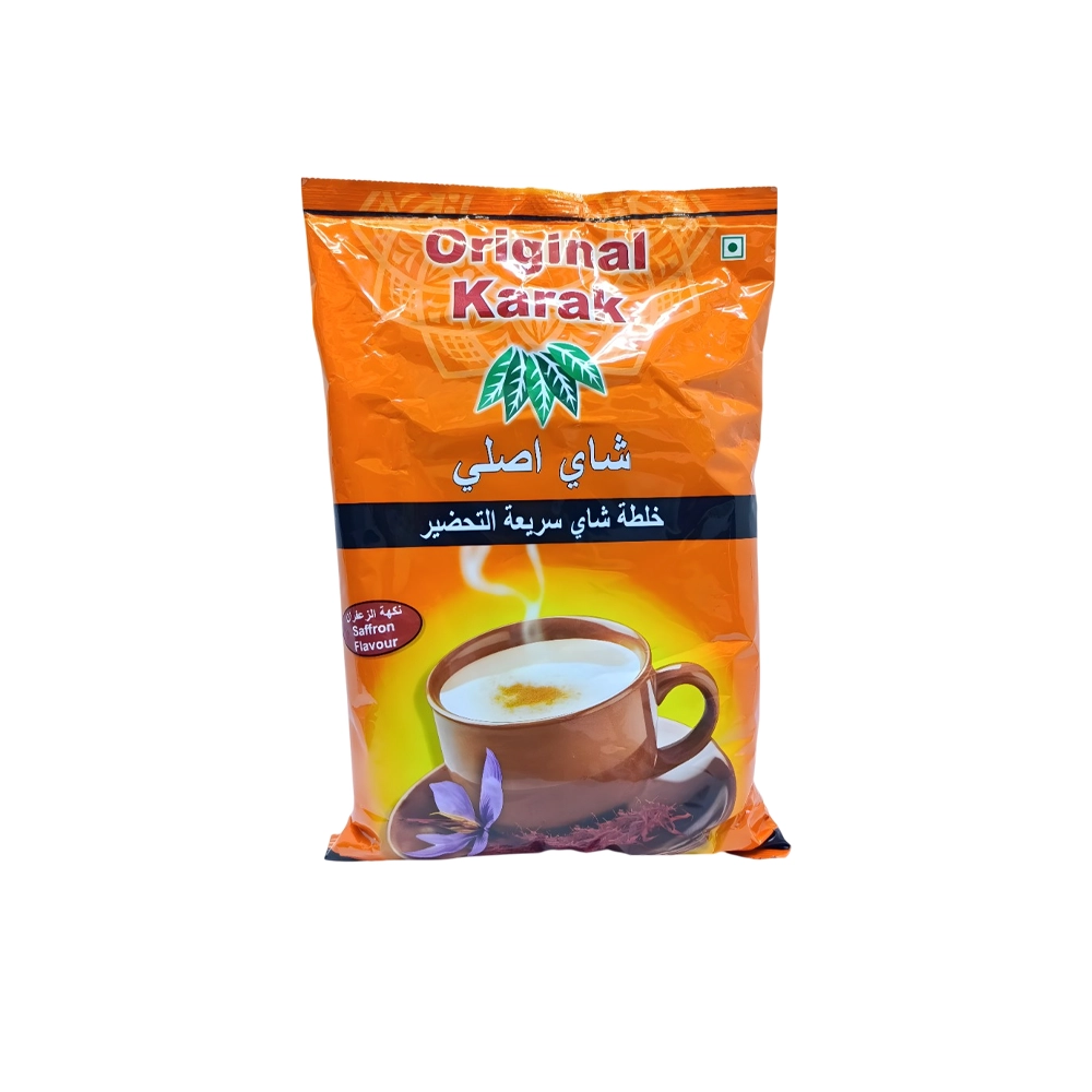چای کرک فوری زعفران بسته 1 کیلویی Karak Tea مدل Original Karak Tea Saffron Flavour Instant Tea Mix