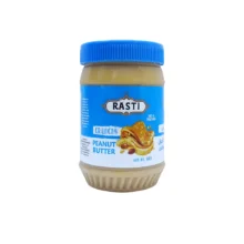 کره بادام زمينی مغزدار راستی Rasti قوطی 510 گرم مدل Crunchy