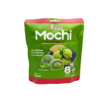 کيک برنجی موچی با طعم ماچا بسته 8 عددی Royal Family مدل Creamy Matcha Latte