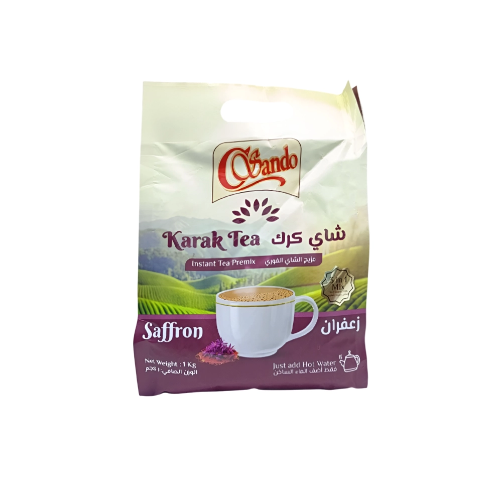 چای کرک فوری ساندو بدون گلوتن با طعم زعفران 1 کیلو گرم Sando مدل Karak Tea Instant Premix Saffron چای کرک فوری ساندو بدون گلوتن با طعم زعفران 1 کیلو گرم Sando مدل Karak Tea Instant Premix Saffron
