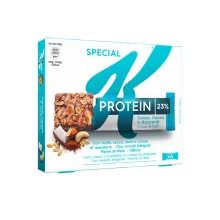پروتئين بار اسپشيال کی با طعم کاکائو و اجيل و بادام هندی بسته 4 عددی K SPECIAL مدل Cocoa And Nuts