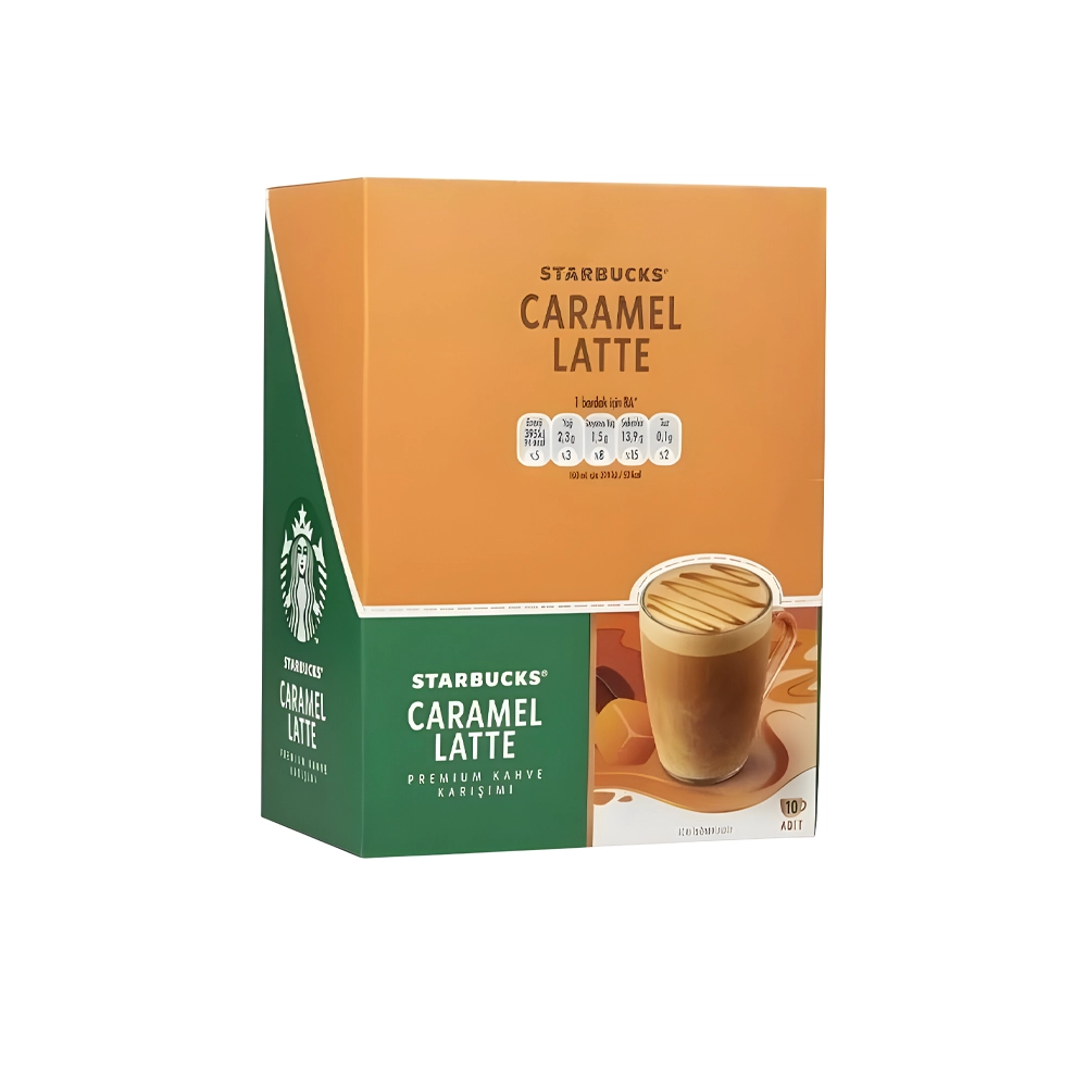 قهوه فوری استارباکس ساشه ای کارامل لاته بسته 10 عددی Starbucks مدل Caramel Latte