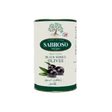 زيتون سياه کامل حلب 4.100کيلو گرم سابروسو SABROSO مدل BLACK WHOLE OLIVES