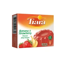 پودر ژله تيارا موز و توت فرنگی 85 گرم tiara مدل banana & strawberry
