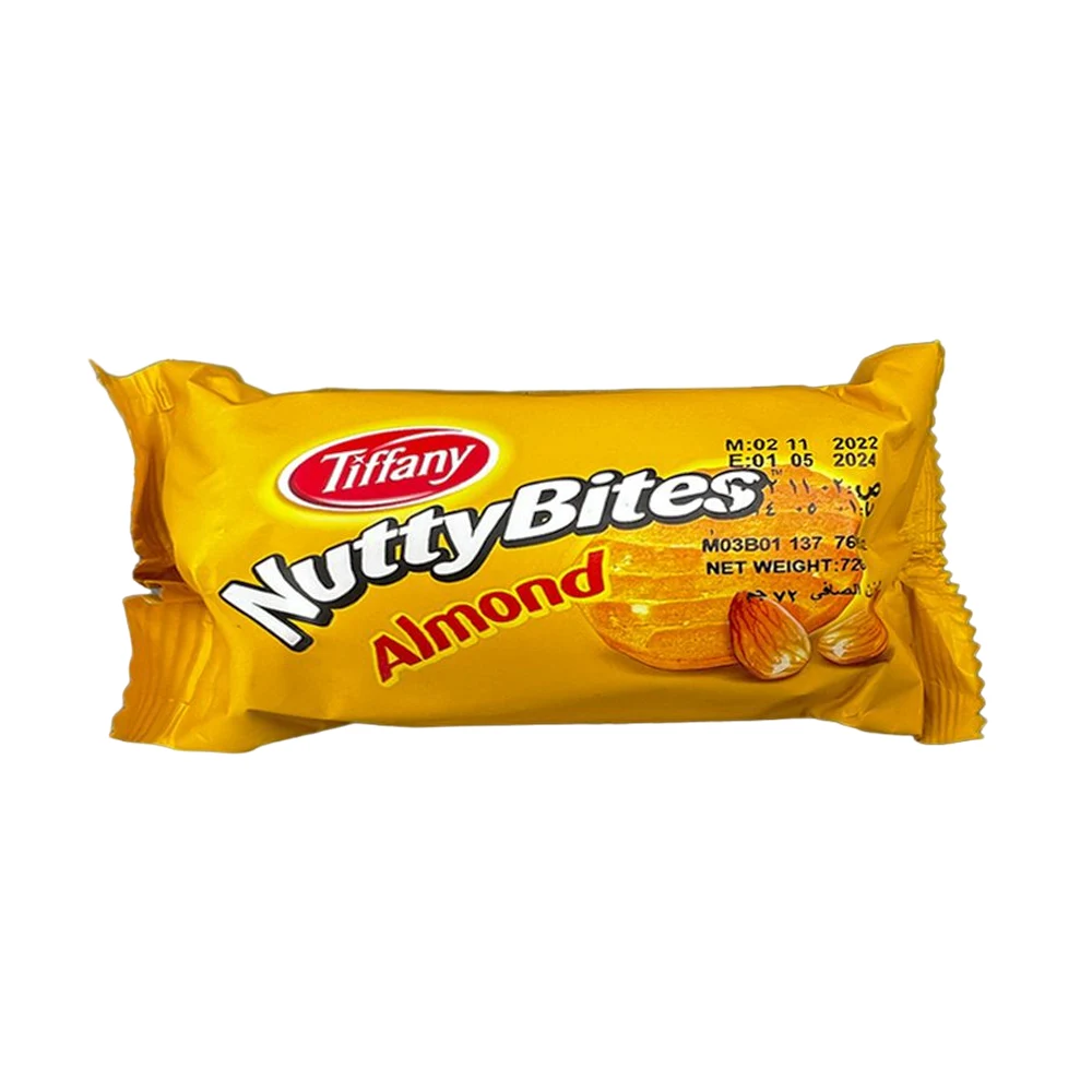 بيسکويت بادام تيفانی نتی بات 72 گرم TIFFANY مدل Nutty Bites Almond