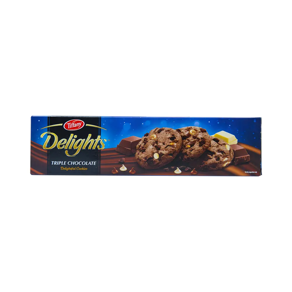 کوکی تيفانی ديلايت شکلاتی و سفيد 90 گرم TIFFANY مدل Triple Chocolate