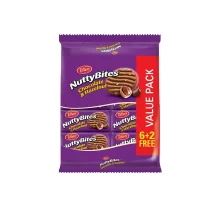 بيسکويت شکلات و فندق تيفانی نتی بات بسته 8 عددی TIFFANY مدل Nutty Bites Chocolate & Hazelnut