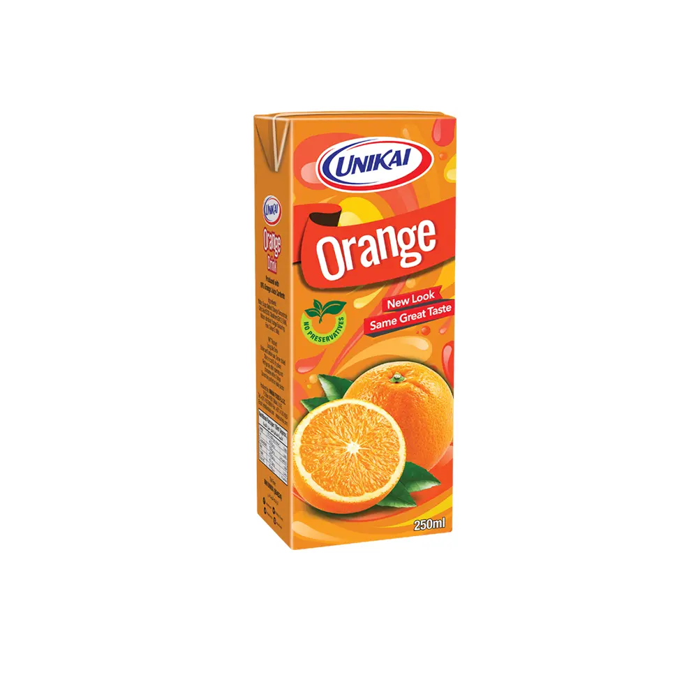 آبميوه پرتغال يونيکای پاکت 250 ميل UNIKAI مدل Orange Juice آبميوه پرتغال يونيکای پاکت 250 ميل UNIKAI مدل Orange Juice