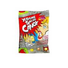 آبنبات پالازی طعم توت فرنگی خيلی ترش وزن 18 گرم PALAZI مدل Xtreme Sour Candy Strawberry