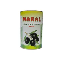 زيتون سياه دونه متوسط با هسته مارال قوطی 4.100 کيلو MARAL مدل Spanish Black Olives Whole