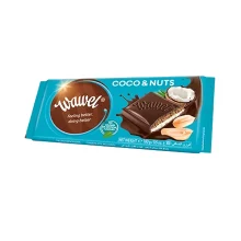 شکلات واول با طعم نارگيل و بادام زمينی 100 گرم WALWEL مدل Coco & Nuts